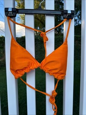 Phax Adjustable Orange Triangle Bikini Top